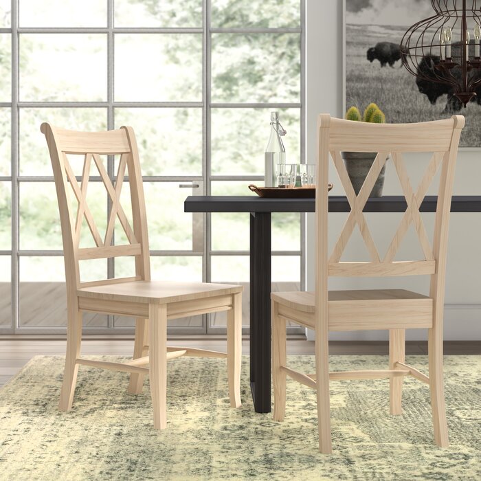 Mistana™ Lynn Solid Wood Cross Back Side Chair And Reviews Wayfair